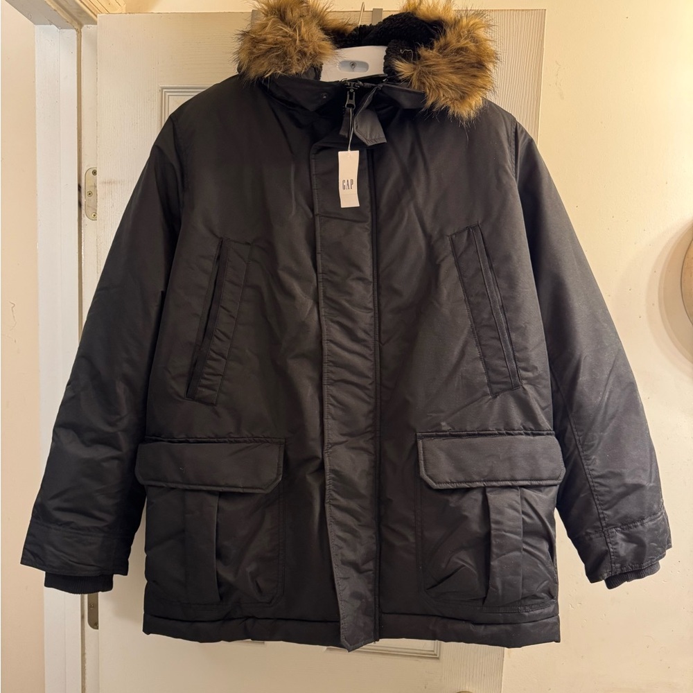 Gap Faux Fur Hooded Parka, new